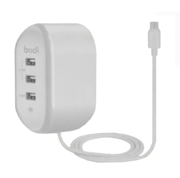 شارژر دیواری 24W بودی با خروجی USB و کابل microUSB مدل M8J312EM با گارانتی 18 ماهه (6 ماه تعویض)